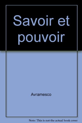 Savoir et pouvoir