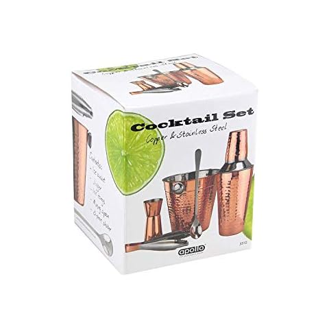 APOLLO 3310 Copper Cocktail Set with Ice Bucket Cover