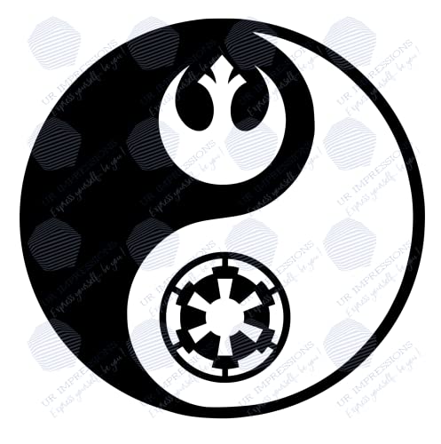 Ur Impresions Blk Rebel And Empire Yin Yang Decal Sticker Vinyl Graphics For Cars Trucks Suv Motorcycles Windows|Black|5.5 Inch|Uri433 #TOP1