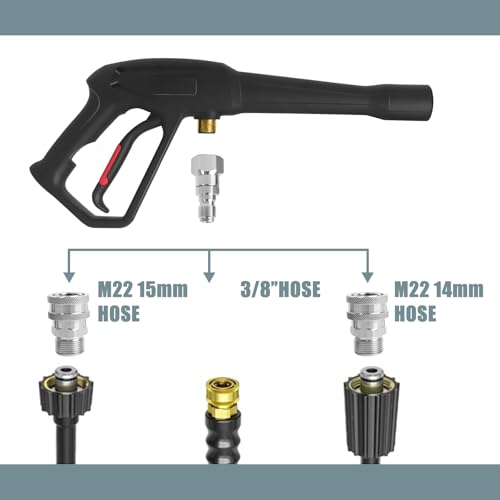 Image of Pressure Washer Quick Connect Swivel Fitting M22 to 3 /8 inch Quick Connect for Pressure Washer, 5000 PSI