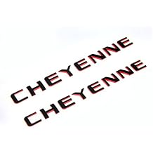 Yoaoo 2Pack OEM Cheyenne Redline Nameplate Emblem Badge 3D Letter Compatible with Original Red Line