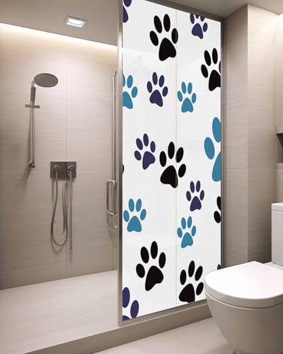 Película para ventana con privacidad y patas de perro miniatura 2