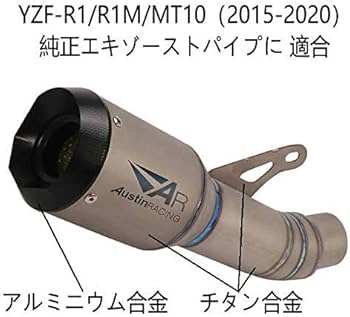 yzfr1 2015-2019スリップオンマフラー YZF-R1 15-22 S1R ブラックカーボン スリップオンマフラー Two