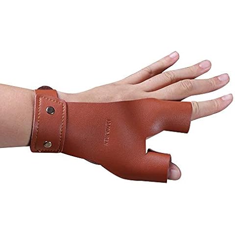 Huntingdoor Bogenschießen Kuh Leder Schutz Handschuhe Finger Jagd Handschuhe Cover