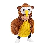 Ikumaal Eulen-Kostüm, F68 98-104, für Kind-er, Eule Uhu Vogel Wald-Tiere Kostüm-e Fasching Karneval Kleinkinder-Karnevalskostüme Kinder-Faschingskostüme