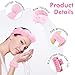 Zkptops 5Pcs Spa Headband for Washing Face Wristband Set Sponge Makeup Skincare Terry Cloth Bubble Soft Hairband Claw Clips for Thick Hair Puffy Padded Headwear Non Slip Hairs Accessory (Pink)