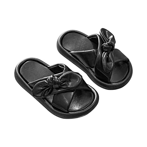 2025 Girl's CrossBand Design Slippers Soft Cute Bow Slippers Cozy Open Toe Home Shoes Comfy Summer Indoor Outdoor Slip