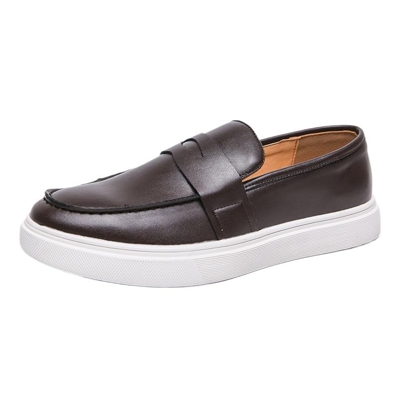 Casual Slip-on Shoes Round Toe Office Suede Upper Resistant Bit Mens Slip-on