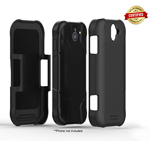 Wireless Protech Case With Clip Compatible With Kyocera Duraforce Pro 2 Phone Models E6910 (Verizon) And E6920 (At&T, Firstnet), Heavy Duty Rotating Belt Clip Holster And Durable Slim Case Combo. #TOP1
