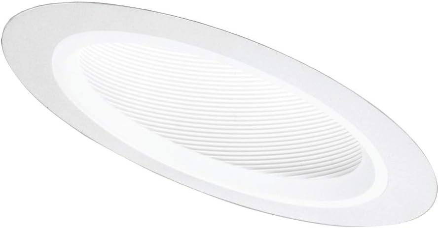 HALO 498W, 6" Trim Baffle - Slope Ceiling Trim White Trim with White Coilex Baffle