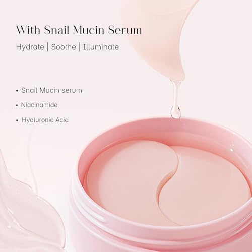 Image of SeoulSkin Snail Mucin Under Eye Serum Patches (32 Pcs) - Korean Eye Patches for Dark Circles, Puffy Eyes, Hydrates & Repairs with Niacinamide & Hyaluronic Acid - Paraben-Free, Sulphate-Free, Cruelty-Free