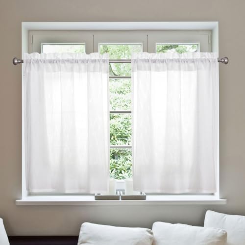 Brise-bise Cantonnière à Décor - Vendu Au Mètre - Réf A48 - Blanc