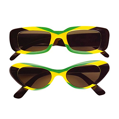 Preisvergleich Produktbild WIDMANN 6658J Brille, grün / gelb / schwarz, Jamaica