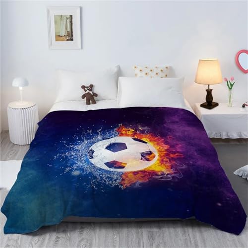 Couverture de feu et d'eau football de qualité pour salon