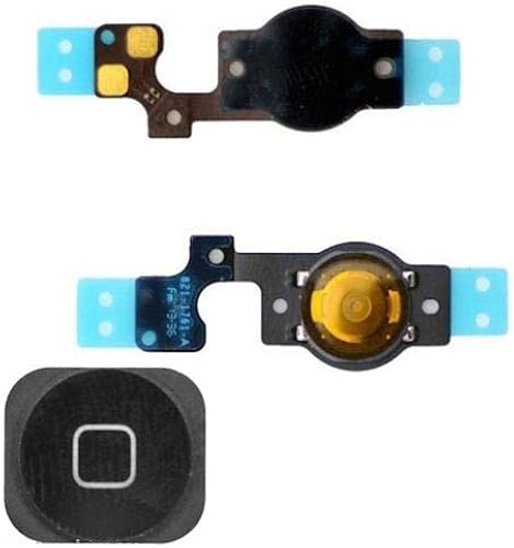 TASTO HOME BUTTON COMPLETO FLEX COMPATIBILE PER APPLE IPHONE BOTTONE nero black Ellenne Store