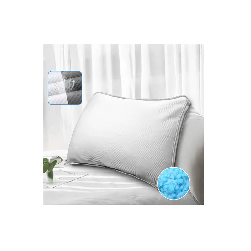 BSAFP Pillows for Sleeping Adjustable Shredded Memory Foam Pillow Standard Size Set of 1 for Side Back and