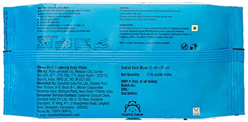 Mama-Bear-Wet-Wipes-Pack-of-5-72-Sheets-per-Pack