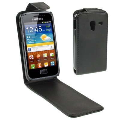 TechExpert Etui en Cuir Noir pour Samsung Galaxy Ace Plus S7500