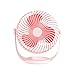 VIDOO Portable Mini USB Fan Air Cooling Fan 360 Rotation Fan Chargable Air Cooler Ventilateurs Silencieux De Refroidissement avec Câble USB pour Home Office Étudiant Dortoir À L'Extérieur - Rose