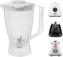 Copo Serve P/Liquidificador Arno Optimix Tampa Branca Translucido Arno Optmix