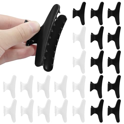 Pack de 48 pinzas mariposa para cabello negro y blanco