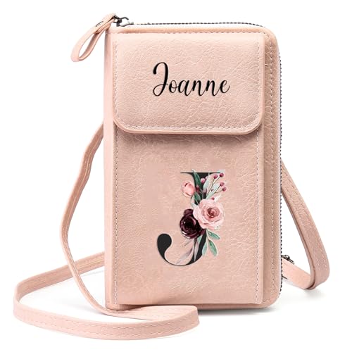 Mini Crossbody Bags for Women Custom Name Small Purse Personalized Initial Womens Crossbody Wallet Cellphone Purse