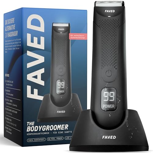 The Bodygroomer – Tondeuse intime & corps homme, résistant à la douche, 90 min d'autonomie,...