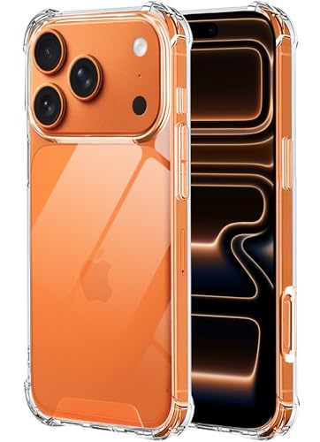 Image of Amozo for iPhone 17 Pro Back Case Cover | Shock Proof | Ultra Hybrid Transparent Camera and Drop Protection Back Case Cover for iPhone 17 Pro - (Polycarbonate|Clear)