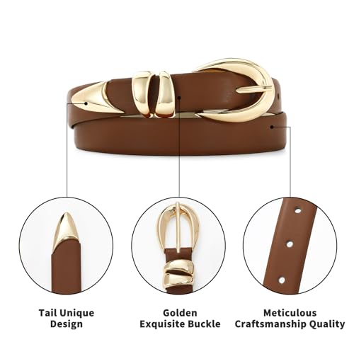 Black Leather Belt for Women Stylish Design with Gold Buckle Ladies Black Belt Perfect for Jeans Dresses4