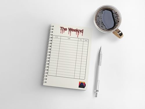 Image of zenithink The Weeknd Wiro Journal Notebook | 80 gsm Paper With 350GSM Hard Cover | Unruled | Pages - 160 | A5 Size | Wiro Binding | Versatile for School, Home & Office