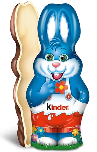 kinder Osterhase 110g Osterhase aus Schokolade Hohlfigur aus Vollmilchschokolade mit Milchcreme Schokohase für Osterfest & Osternest
