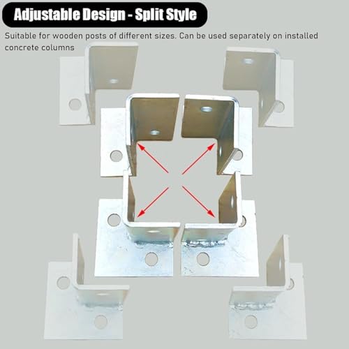 Soportes de soporte galvanizados ajustables para nivelación de postes verticales 3