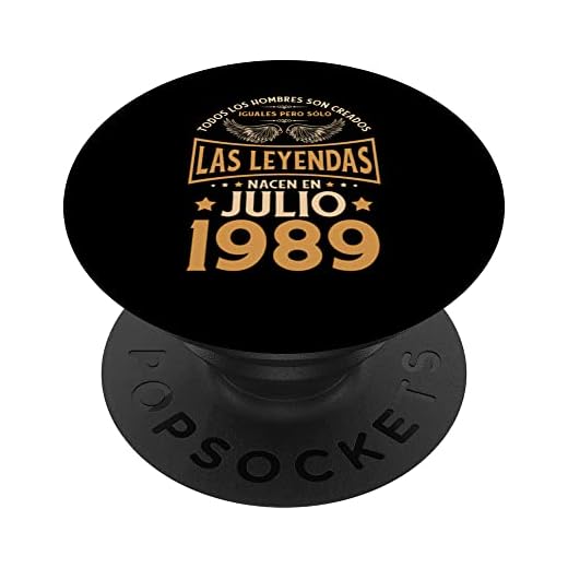 Cumpleaños Hombre Regalos Las Leyendas Julio 1989 PopSockets PopGrip Intercambiable
