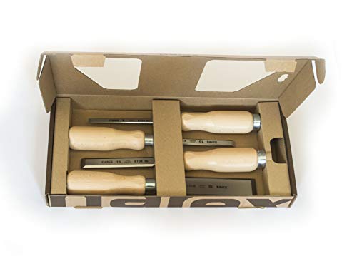 Narex juego de 4 cinceles 8 10 16 32 mm para carpintería 5