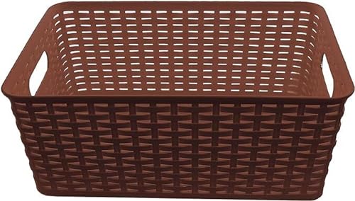 YBM Home Plastic Rattan Storage Box Basket Organizer ba426