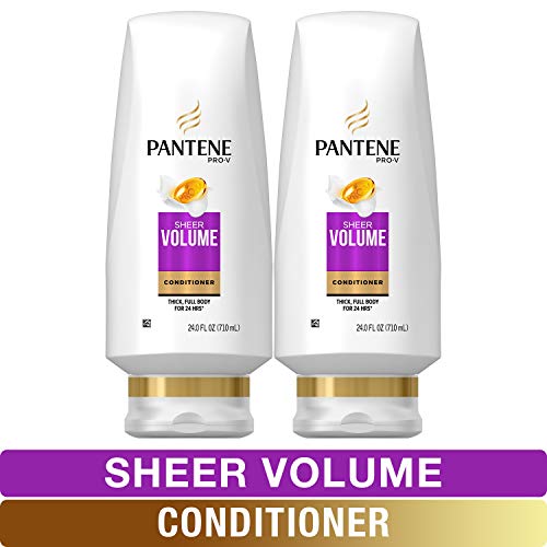 Pantene, Sulfate Free Conditioner, Pro-V Sheer Volume for Fine Hair, 24 fl oz, Twin Pack