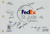 2013 SIGNED FEDEX ST. JUDE GOLF PIN FLAG TPC SOUTHWIND GUAN TIANLANG AUTOGRAPH J1