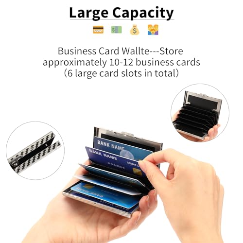 Image of RFID Stainless Steel Credit Card Wallet Slim Metal Business Card Holder for Women Men