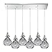 ELK Lighting 46014/6RC Danica Collection 6 Light Chandelier, 10 x 9 x 30", Polished Chrome