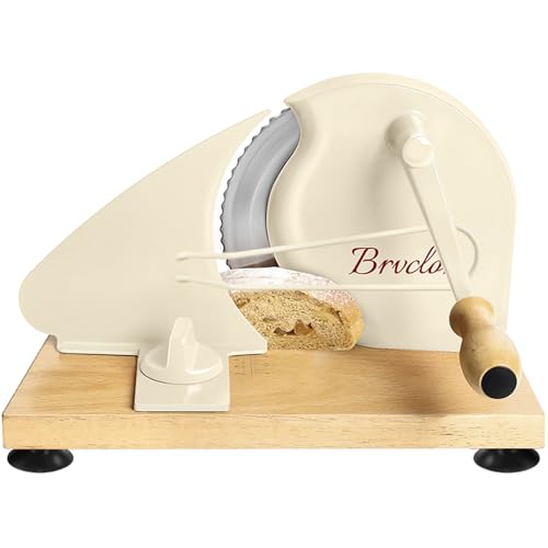 【Upgraded】Manual Bread Slicer for Homemade Sourdough Bread,Metal Guide & Adjustable Thickness, Hand Crank Bread Slicer with Scale Line and Suction Cup, Sharp Blade, Suitable for Sourdough Bread, Etc