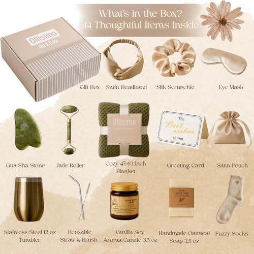 Luxury Gift Basket for Women – Spa Self Care Kit, Hug in a Box, Get Well Soon Package, Thinking of You Gift, Birthday Box, Relaxing Set, Sympathy Present for Her, Mom, Wife, Sister, Friend - Image 3