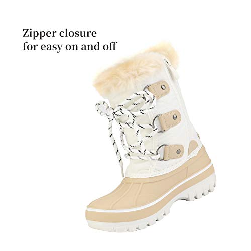 Dream Pairs Little Kid Forester Beige White Ankle Winter Snow Boots Size 11 M Us Little Kid #TOP2