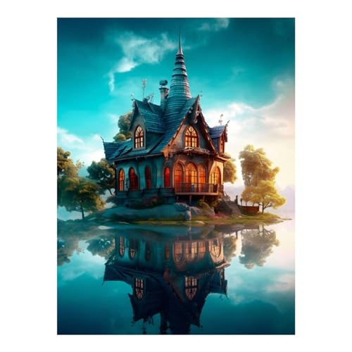 Peinture diamant château féerique POLIUAWS art créatif apaisant anti stress adulte