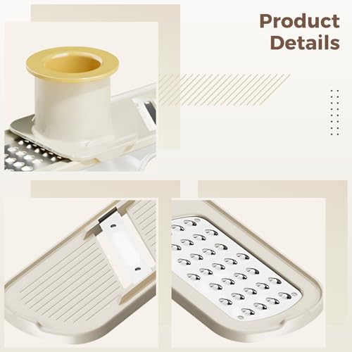 Rallador multiuso 3 en 1 para jengibre y ajo beige miniatura 2
