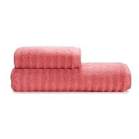 GUZZINI Classic – Lot De 2 Serviettes De Bain 100% Coton Oeko-Tex + Serviette Visage 60x110 Cm Et Bidet 40x60 Cm – Doux, Absorbant & Durable