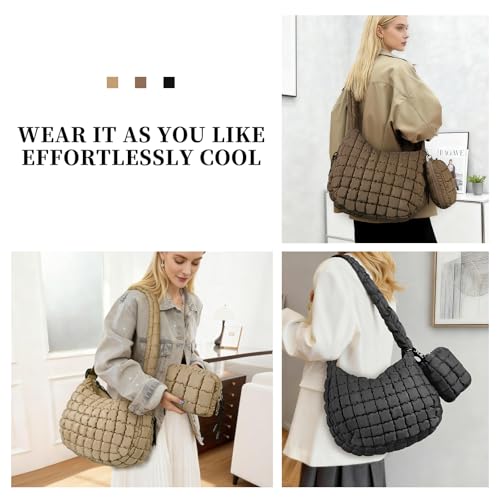 Bolso Tote Acolchado Puffer con Correa Ajustable para Mujer miniatura 2