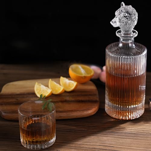 Hgsoor WOLF Whiskey Decanter - 27Oz Liquor Decanter thumb #6
