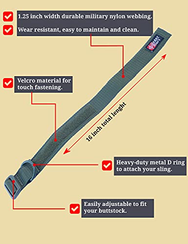 Underalert Buttstock Adapter With Metal D Ring And Touch Fastener, Sling Adapter Replaces The Swivel Mount On Stock thumb #1