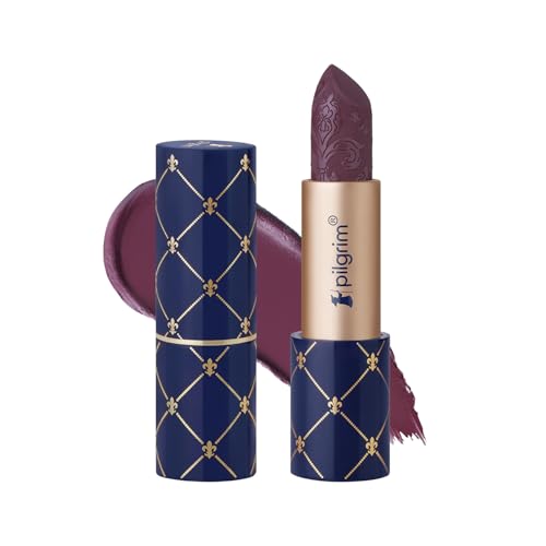 Image of Pilgrim Oh So Creme! Bullet Lipstick | Silky-Matte Finish | Highly Pigmented and Long Lasting | Enriched with Exotic French Grape Seed Oil | (Midnight Vinee-21)