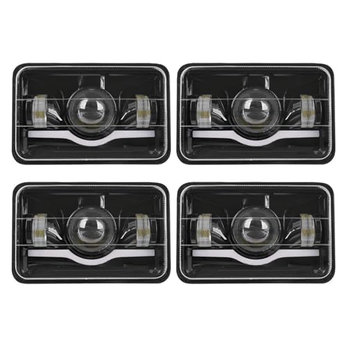 GVGFKPKZAY Para Chevy S10 Pickup Blazer Camaro Cavalier El Camino Monte Carlo 1982-1997 Conjunto De Faros Delanteros DRL E Intermitentes Faros principales(Black 4 PCS)